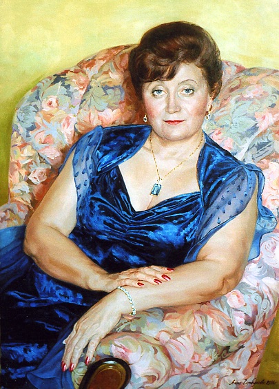 Портрет Алехиной С.А. 2006 г.- Женский портрет. Художник А. Горбунова.